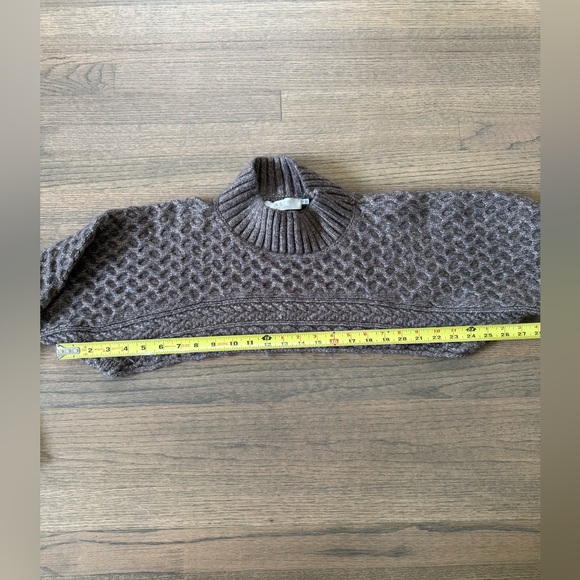 Anthropologie ASTR The Label Cable Knit Sweater Shrug Set-Brown-Size Medium - Picture 11 of 16